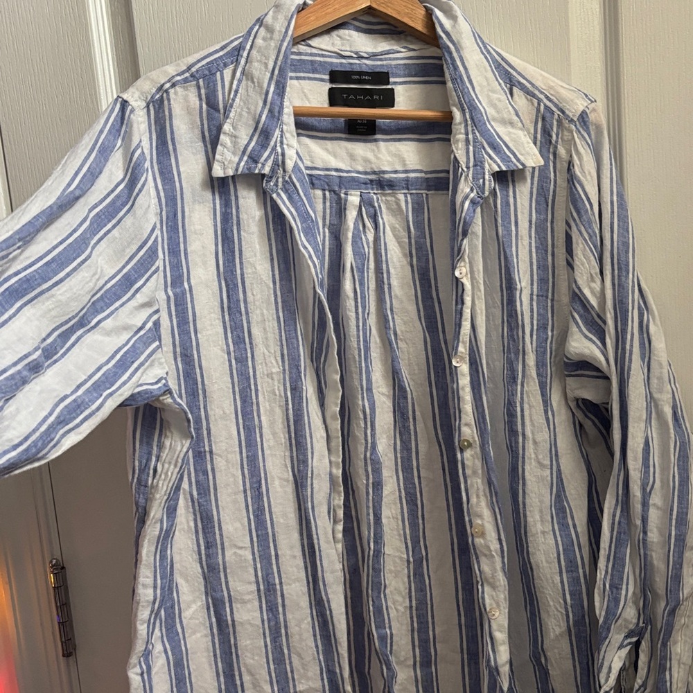 Tahari linen shirt - Picture 5 of 7